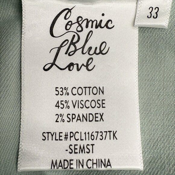 NWT Women's COSMIC BLUE LOVE Erin High Rise Utility Straight Leg Pants- Sz 16/33 - Picture 13 of 14